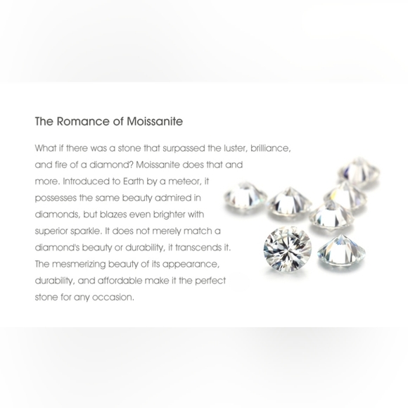 Certified GRA Moissanite Ring 18k over Sterling Silver Sz 7. NEW - Picture 8 of 13